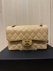 Chanel Beige Clair Caviar GHW Small Timeless Classic Double Flap Bag (2024)